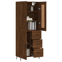 Thumbnail for Highboard Braun Eichen-Optik 69,5x34x180 cm Holzwerkstoff