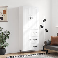 Thumbnail for Highboard Weiß 69,5x34x180 cm Holzwerkstoff