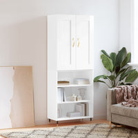 Thumbnail for Highboard Hochglanz-Weiß 69,5x34x180 cm Holzwerkstoff