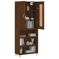 Thumbnail for Highboard Braun Eichen-Optik 69,5x34x180 cm Holzwerkstoff