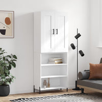 Thumbnail for Highboard Weiß 69,5x34x180 cm Holzwerkstoff