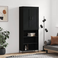 Thumbnail for Highboard Schwarz 69,5x34x180 cm Holzwerkstoff