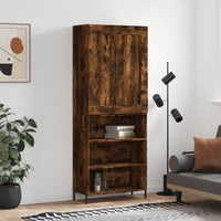 Thumbnail for Highboard Räuchereiche 69,5x34x180 cm Holzwerkstoff