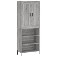 Thumbnail for Highboard Grau Sonoma 69,5x34x180 cm Holzwerkstoff