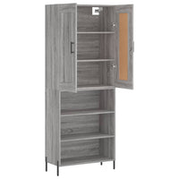 Thumbnail for Highboard Grau Sonoma 69,5x34x180 cm Holzwerkstoff