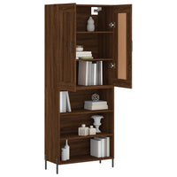 Thumbnail for Highboard Braun Eichen-Optik 69,5x34x180 cm Holzwerkstoff