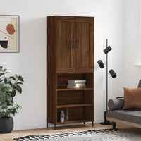 Thumbnail for Highboard Braun Eichen-Optik 69,5x34x180 cm Holzwerkstoff