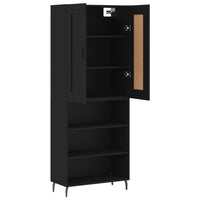 Thumbnail for Highboard Schwarz 69,5x34x180 cm Holzwerkstoff