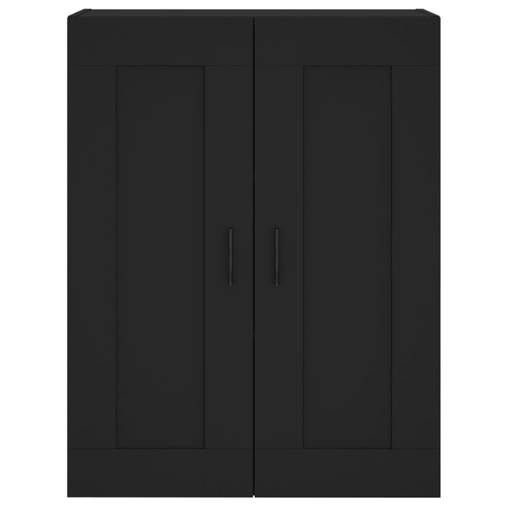 Highboard Schwarz 69,5x34x180 cm Holzwerkstoff
