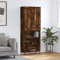 Thumbnail for Highboard Räuchereiche 69,5x34x180 cm Holzwerkstoff