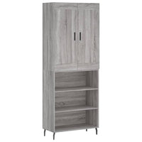 Thumbnail for Highboard Grau Sonoma 69,5x34x180 cm Holzwerkstoff