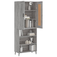 Thumbnail for Highboard Grau Sonoma 69,5x34x180 cm Holzwerkstoff