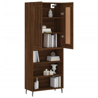 Thumbnail for Highboard Braun Eichen-Optik 69,5x34x180 cm Holzwerkstoff
