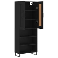 Thumbnail for Highboard Schwarz 69,5x34x180 cm Holzwerkstoff