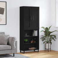 Thumbnail for Highboard Schwarz 69,5x34x180 cm Holzwerkstoff