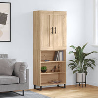 Thumbnail for Highboard Sonoma-Eiche 69,5x34x180 cm Holzwerkstoff
