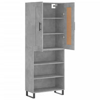 Thumbnail for Highboard Betongrau 69,5x34x180 cm Holzwerkstoff