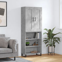 Thumbnail for Highboard Betongrau 69,5x34x180 cm Holzwerkstoff