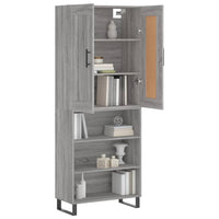 Thumbnail for Highboard Grau Sonoma 69,5x34x180 cm Holzwerkstoff