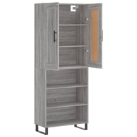 Thumbnail for Highboard Grau Sonoma 69,5x34x180 cm Holzwerkstoff