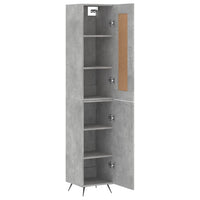 Thumbnail for Highboard Betongrau 34,5x34x180 cm Holzwerkstoff