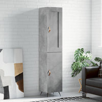 Thumbnail for Highboard Betongrau 34,5x34x180 cm Holzwerkstoff