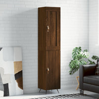 Thumbnail for Highboard Braun Eichen-Optik 34,5x34x180 cm Holzwerkstoff