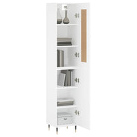 Thumbnail for Highboard Weiß 34,5x34x180 cm Holzwerkstoff