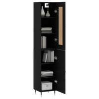 Thumbnail for Highboard Schwarz 34,5x34x180 cm Holzwerkstoff