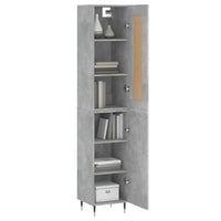 Thumbnail for Highboard Betongrau 34,5x34x180 cm Holzwerkstoff