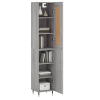 Thumbnail for Highboard Grau Sonoma 34,5x34x180 cm Holzwerkstoff