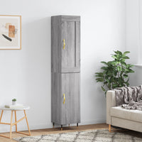 Thumbnail for Highboard Grau Sonoma 34,5x34x180 cm Holzwerkstoff