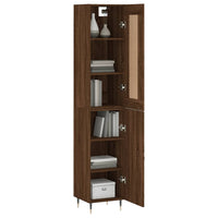 Thumbnail for Highboard Braun Eichen-Optik 34,5x34x180 cm Holzwerkstoff