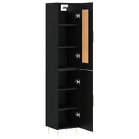 Thumbnail for Highboard Schwarz 34,5x34x180 cm Holzwerkstoff