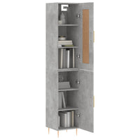 Thumbnail for Highboard Betongrau 34,5x34x180 cm Holzwerkstoff