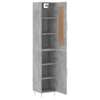 Thumbnail for Highboard Betongrau 34,5x34x180 cm Holzwerkstoff