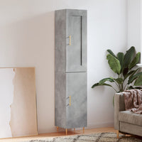 Thumbnail for Highboard Betongrau 34,5x34x180 cm Holzwerkstoff
