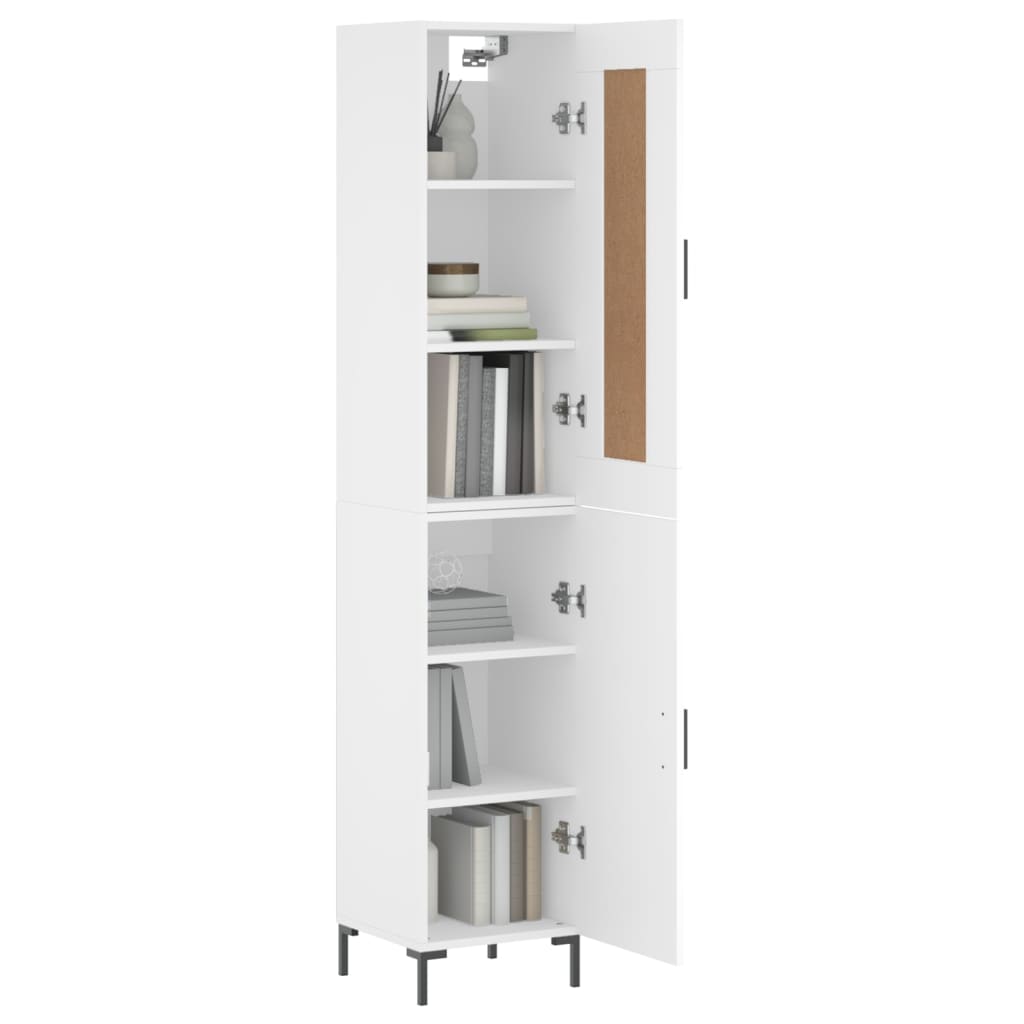 Highboard Weiß 34,5x34x180 cm Holzwerkstoff