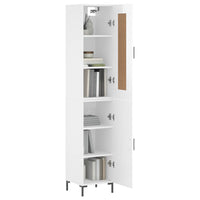 Thumbnail for Highboard Hochglanz-Weiß 34,5x34x180 cm Holzwerkstoff