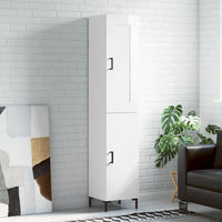 Thumbnail for Highboard Hochglanz-Weiß 34,5x34x180 cm Holzwerkstoff