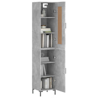 Thumbnail for Highboard Betongrau 34,5x34x180 cm Holzwerkstoff