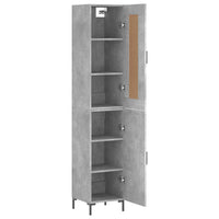 Thumbnail for Highboard Betongrau 34,5x34x180 cm Holzwerkstoff