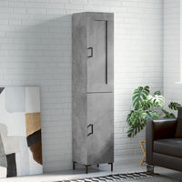 Thumbnail for Highboard Betongrau 34,5x34x180 cm Holzwerkstoff