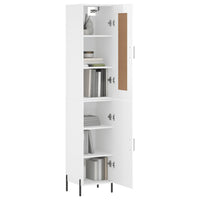 Thumbnail for Highboard Hochglanz-Weiß 34,5x34x180 cm Holzwerkstoff