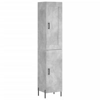 Thumbnail for Highboard Betongrau 34,5x34x180 cm Holzwerkstoff