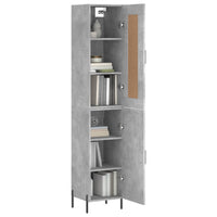 Thumbnail for Highboard Betongrau 34,5x34x180 cm Holzwerkstoff