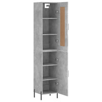 Thumbnail for Highboard Betongrau 34,5x34x180 cm Holzwerkstoff