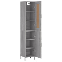 Thumbnail for Highboard Grau Sonoma 34,5x34x180 cm Holzwerkstoff