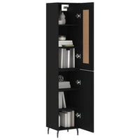 Thumbnail for Highboard Schwarz 34,5x34x180 cm Holzwerkstoff