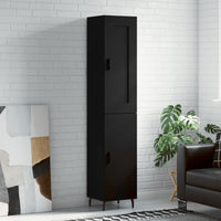 Thumbnail for Highboard Schwarz 34,5x34x180 cm Holzwerkstoff